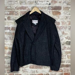 vintage chess king cropped coat